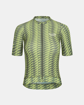 Women's Solitude Jersey — Dark Moss / Lime Green