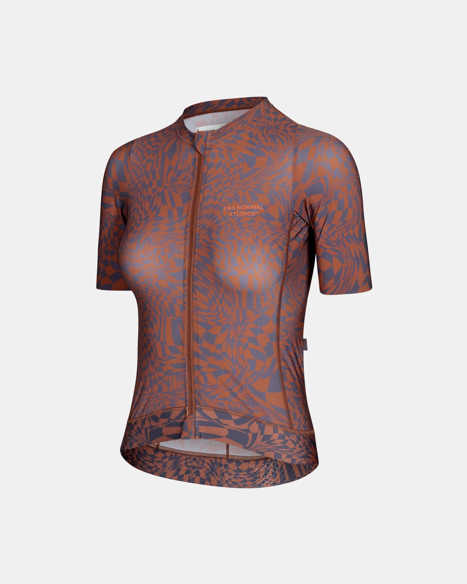 Dames Essential Jersey - Geruit Donkerpaars