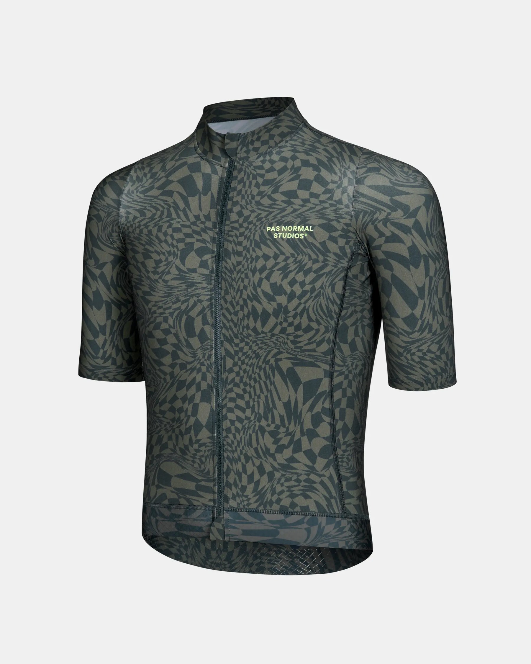 Men's Essential Jersey -  Check Olive Green